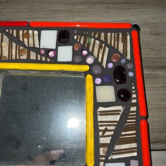 Abstract Signed Mirror Hand Made Ginger Kelly 2019 Artisan made 3D Brown Orange - Picture 5 of 8